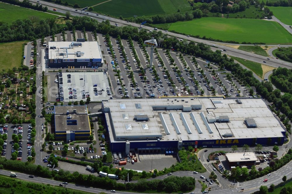 Hofheim am Taunus from above - IKEA store in Hofheim am Taunus Wallau in Hesse