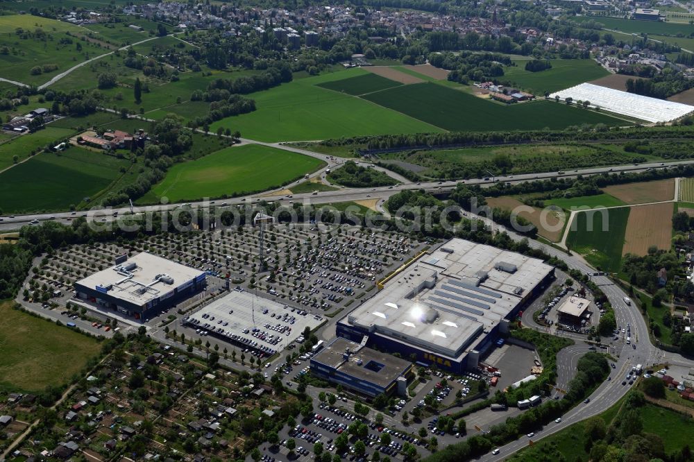 Hofheim am Taunus from the bird's eye view: IKEA store in Hofheim am Taunus Wallau in Hesse