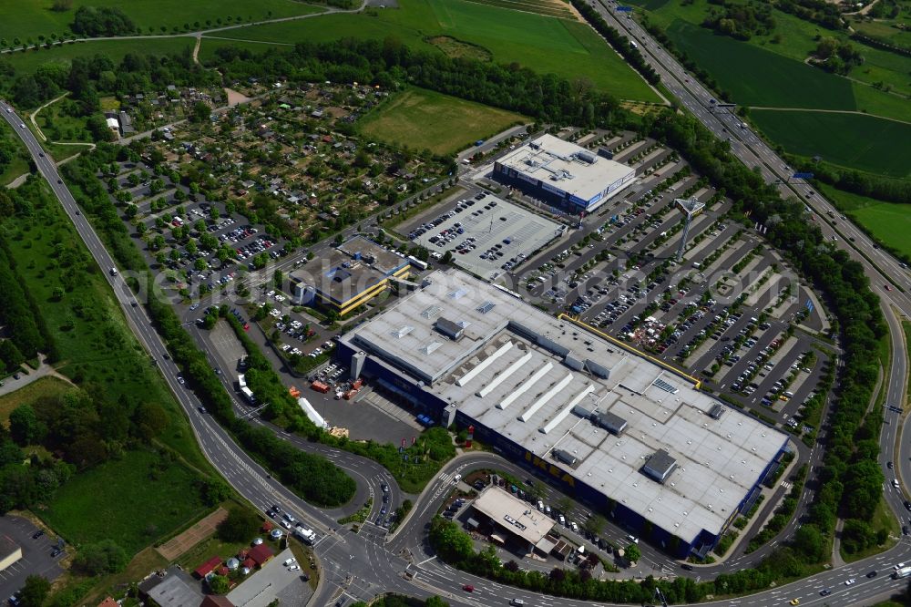 Hofheim am Taunus from above - IKEA store in Hofheim am Taunus Wallau in Hesse