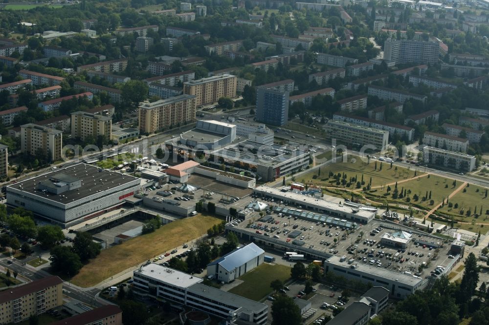 Aerial image Hoyerswerda - Building of the shopping center Lausitz-Center Hoyerswerda in Hoyerswerda in the state Saxony