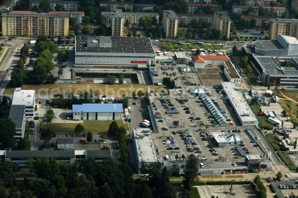 Hoyerswerda from above - Building of the shopping center Lausitz-Center Hoyerswerda in Hoyerswerda in the state Saxony