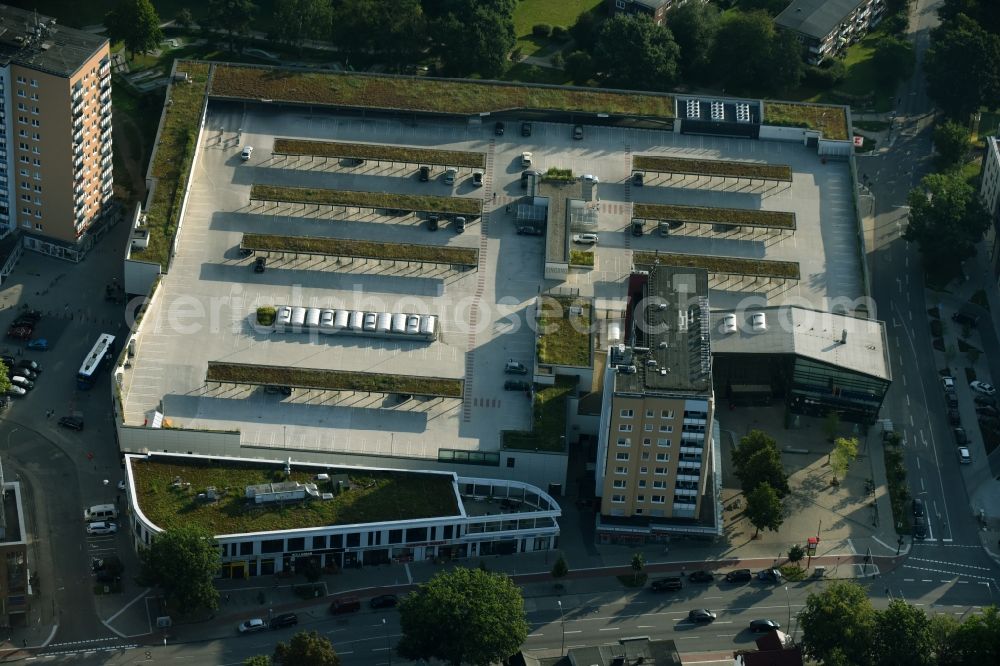 Hamburg from above - Building of the shopping center Lurup-Center in the street Luruper Hauptstrasse in Hamburg