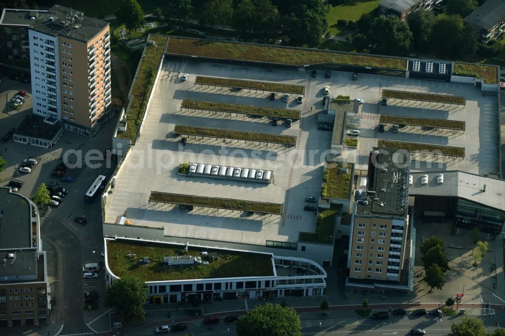 Hamburg from the bird's eye view: Building of the shopping center Lurup-Center in the street Luruper Hauptstrasse in Hamburg