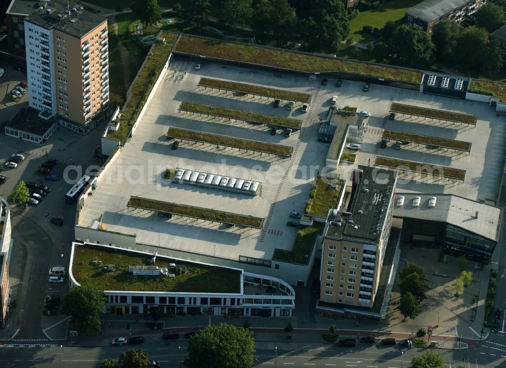 Aerial image Hamburg - Building of the shopping center Lurup-Center in the street Luruper Hauptstrasse in Hamburg