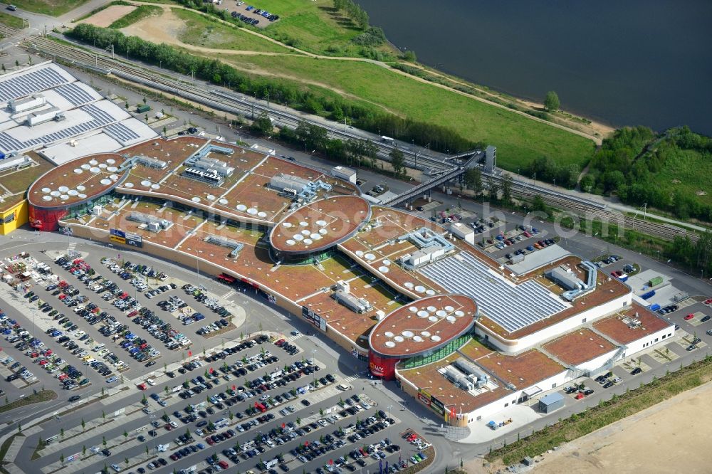 Aerial image Dänischburg, Lübeck - Building the shopping mall LUV SHOPPING at IKEA furnishing house in Daenischburg, Luebeck in Schleswig-Holstein