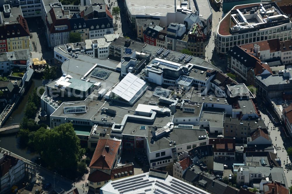 Aerial photograph Osnabrück - Building of the shopping center L+T Markthalle GmbH + Co.KG in Osnabrueck in the state Lower Saxony