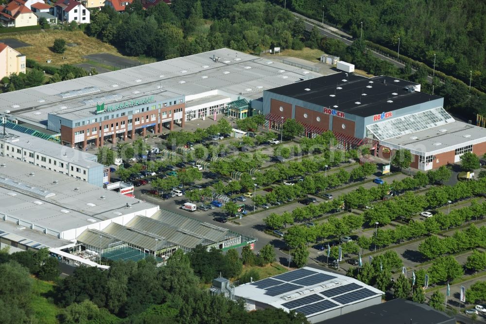 Markkleeberg from the bird's eye view: Building of the shopping center Marktkauf Markkleeberg Staedtelner Strasse in Markkleeberg in the state Saxony