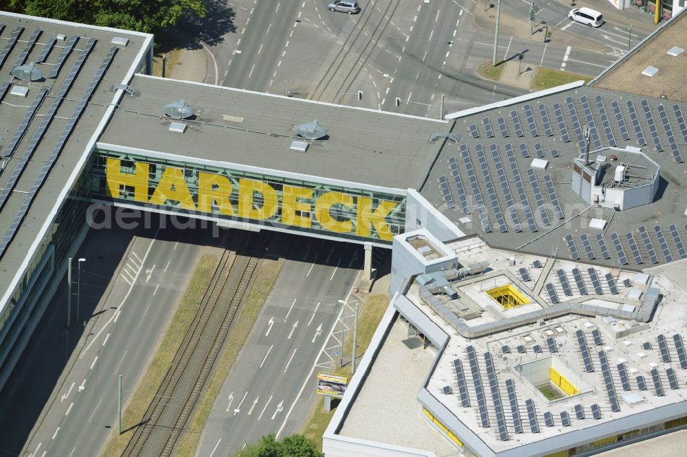 Aerial image Bochum - Building of the shopping center and furniture store of Hardeck Moebel GmbH & Co. KG in Bochum in the state North Rhine-Westphalia