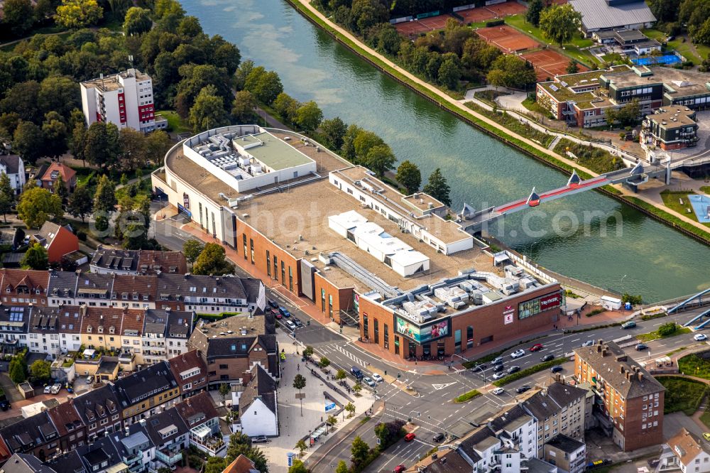 Aerial image Dorsten - Building of Mercaden Dorsten Westwall shopping center in Dorsten, North Rhine-Westphalia