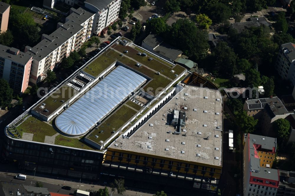 Berlin from above - Building of the shopping center MOA Bogen on Stephanstrasse in Berlin