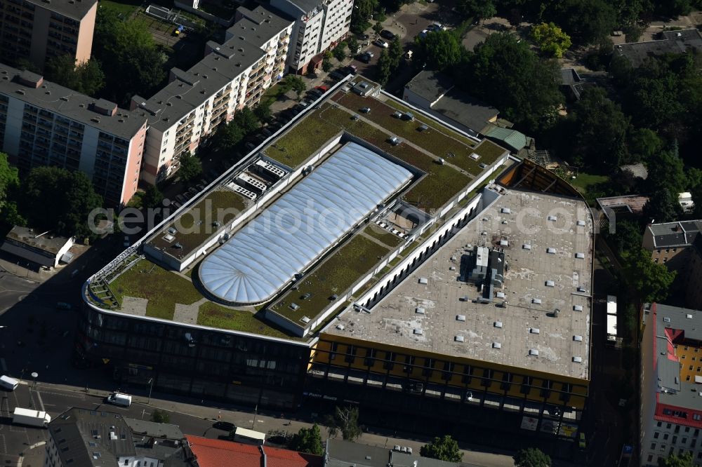 Berlin from the bird's eye view: Building of the shopping center MOA Bogen on Stephanstrasse in Berlin