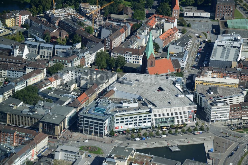 Kiel from the bird's eye view: Building of the shopping center Nordlicht in Kiel in the state Schleswig-Holstein