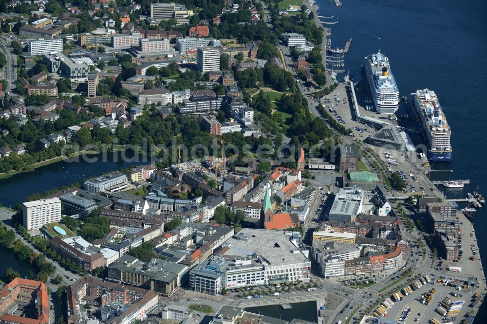 Aerial image Kiel - Building of the shopping center Nordlicht in Kiel in the state Schleswig-Holstein