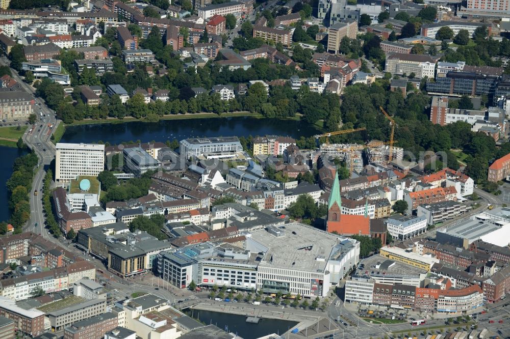 Aerial photograph Kiel - Building of the shopping center Nordlicht in Kiel in the state Schleswig-Holstein