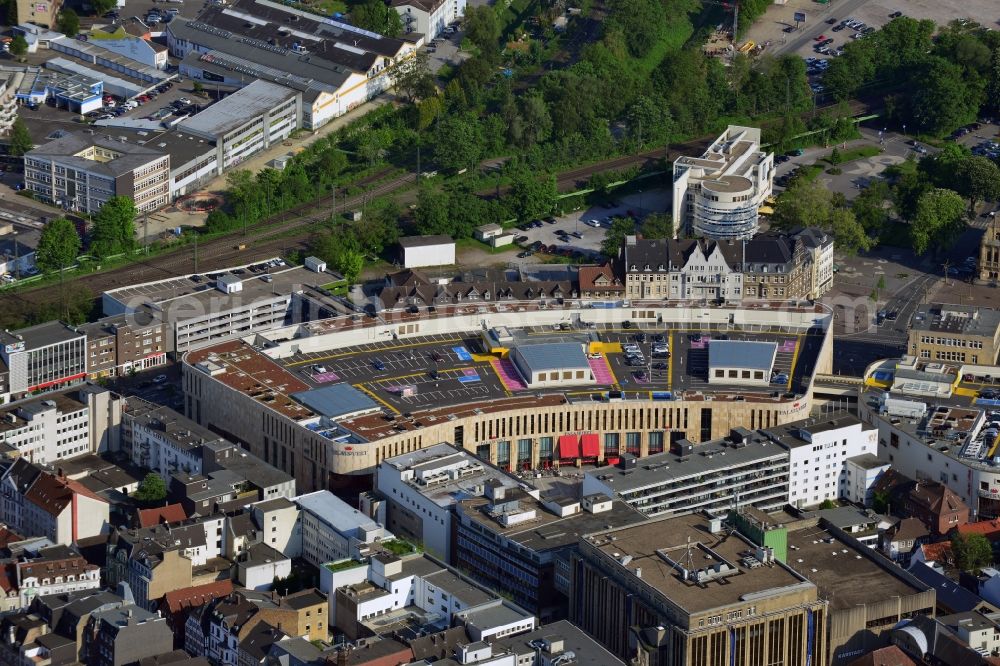 Aerial photograph Recklinghausen - Building the shopping center Palais Vest MFI Properties Marketing in Recklinghausen in North Rhine-Westphalia