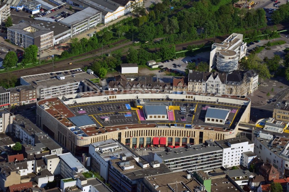 Aerial image Recklinghausen - Building the shopping center Palais Vest MFI Properties Marketing in Recklinghausen in North Rhine-Westphalia