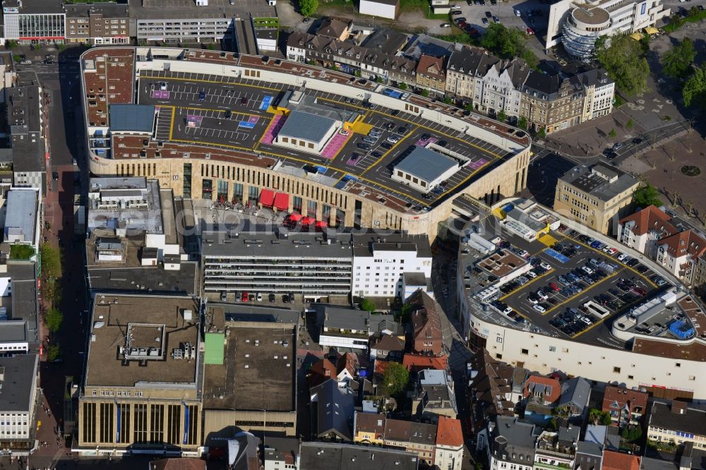 Aerial photograph Recklinghausen - Building the shopping center Palais Vest MFI Properties Marketing in Recklinghausen in North Rhine-Westphalia