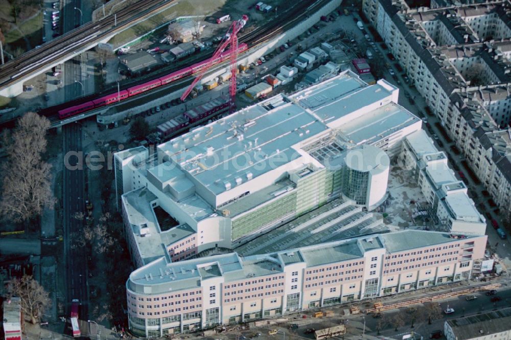 Aerial image Berlin - Building of the shopping center Park Center Treptow Am Treptower Park-Koepenick in the district Treptow in Berlin, Germany