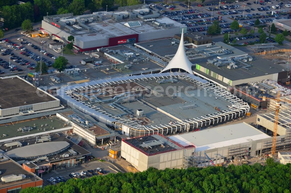 Aerial image Bochum - Building the shopping center Ruhr Park in Bochum in the state North Rhine-Westphalia