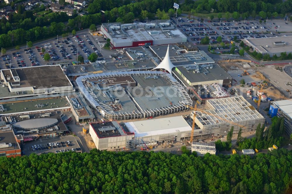 Bochum from above - Building the shopping center Ruhr Park in Bochum in the state North Rhine-Westphalia