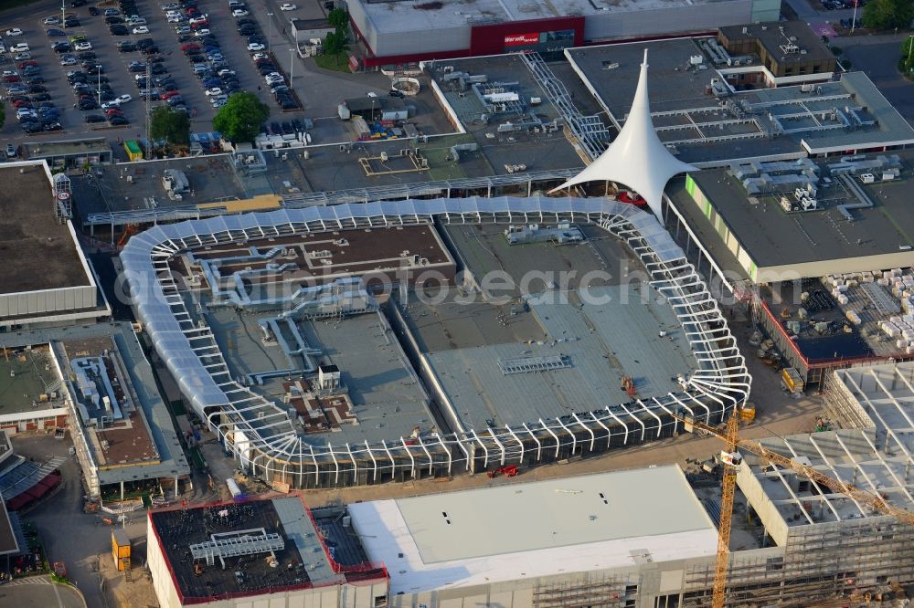 Bochum from the bird's eye view: Building the shopping center Ruhr Park in Bochum in the state North Rhine-Westphalia