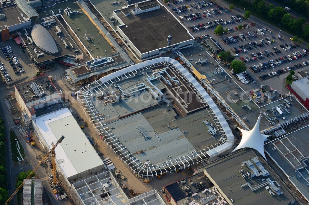 Bochum from the bird's eye view: Building the shopping center Ruhr Park in Bochum in the state North Rhine-Westphalia