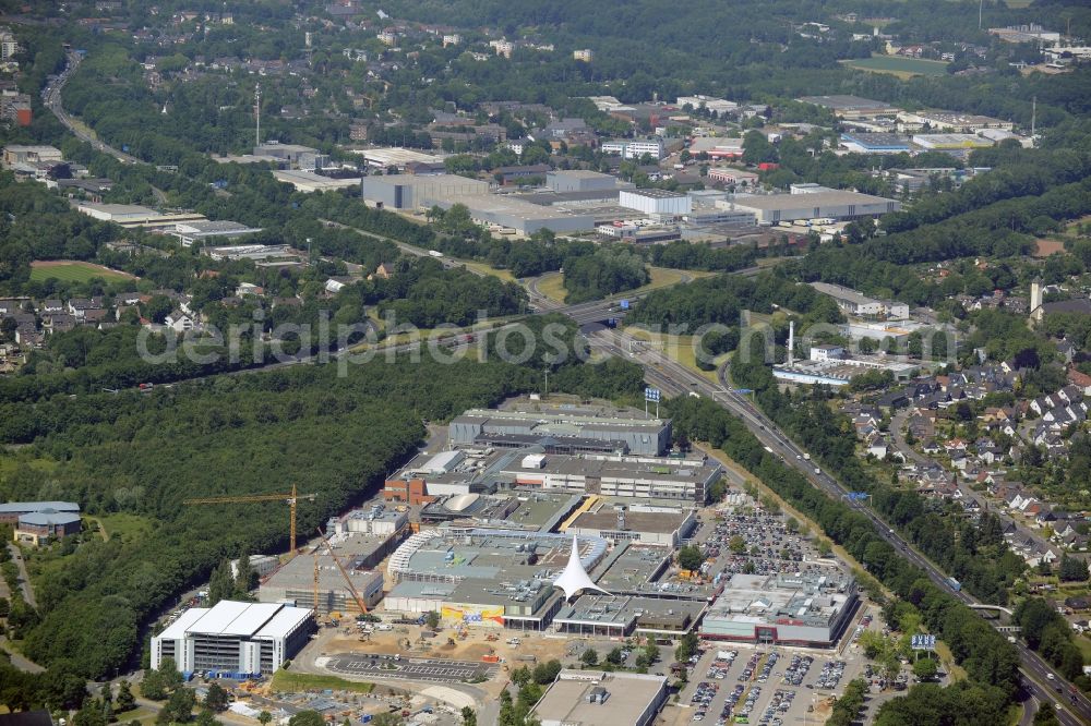 Aerial image Bochum - Building the shopping center Ruhr Park in Bochum in the state North Rhine-Westphalia