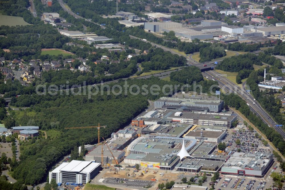 Bochum from above - Building the shopping center Ruhr Park in Bochum in the state North Rhine-Westphalia