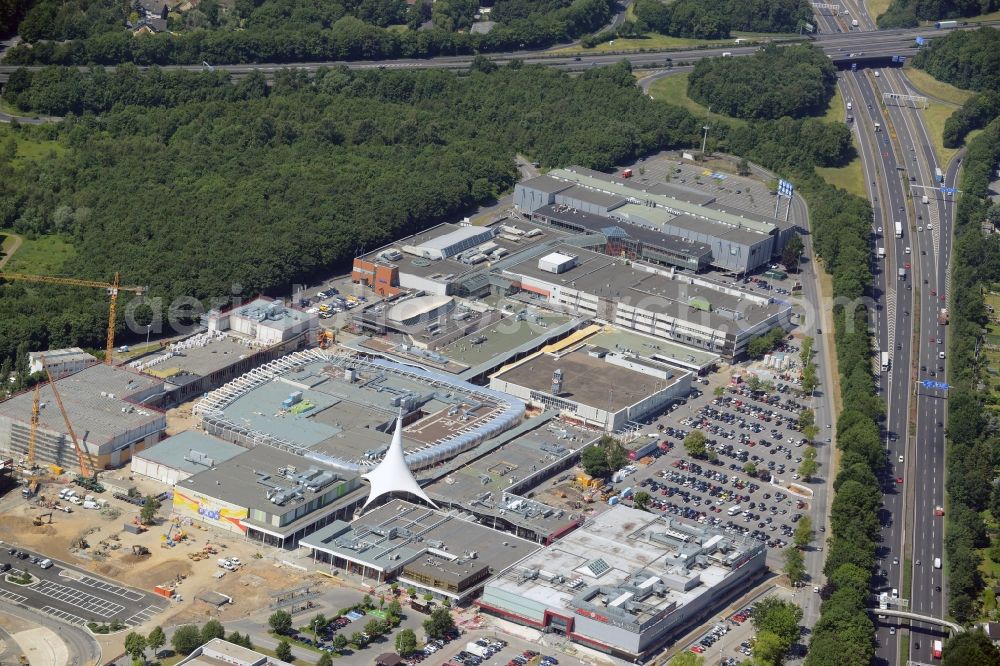 Aerial photograph Bochum - Building the shopping center Ruhr Park in Bochum in the state North Rhine-Westphalia