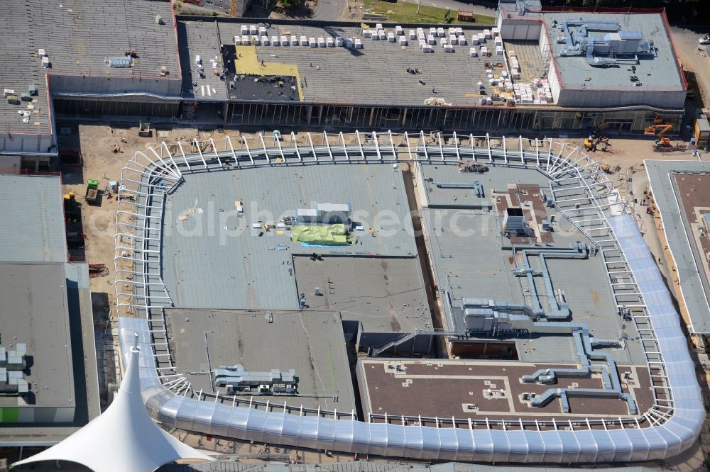 Bochum from the bird's eye view: Building the shopping center Ruhr Park in Bochum in the state North Rhine-Westphalia