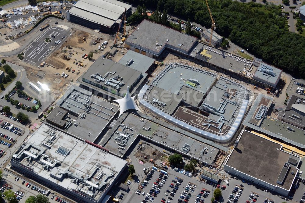 Bochum from the bird's eye view: Building the shopping center Ruhr Park in Bochum in the state North Rhine-Westphalia