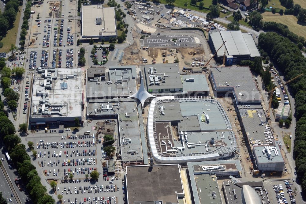 Aerial image Bochum - Building the shopping center Ruhr Park in Bochum in the state North Rhine-Westphalia