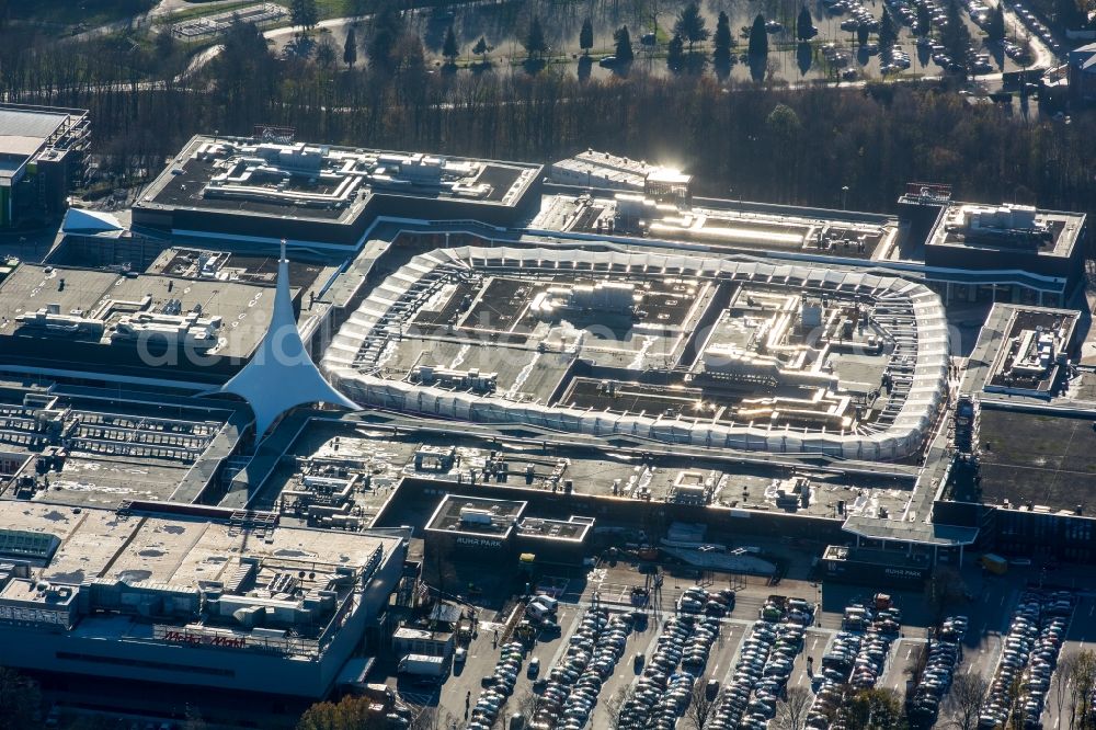 Aerial image Bochum - Building the shopping center Ruhr Park in Bochum in the state North Rhine-Westphalia