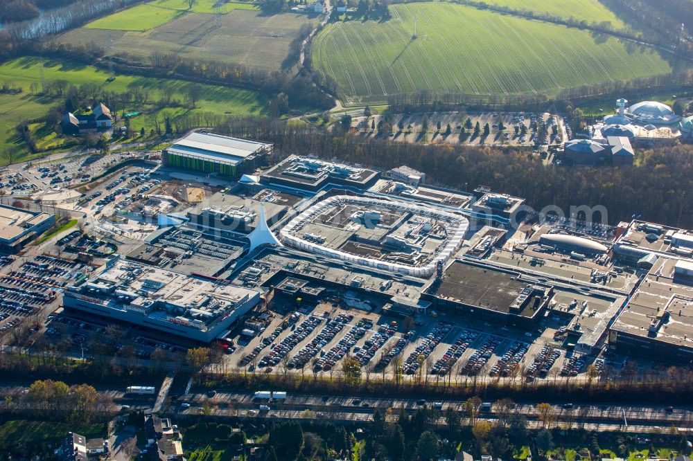 Aerial photograph Bochum - Building the shopping center Ruhr Park in Bochum in the state North Rhine-Westphalia