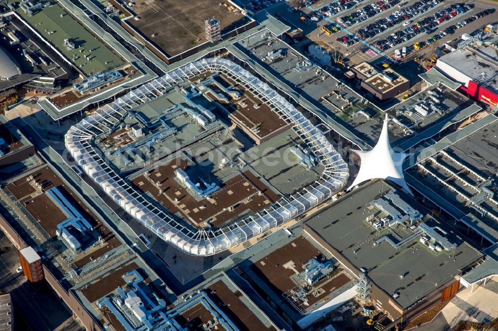 Bochum from above - Building the shopping center Ruhr Park in Bochum in the state North Rhine-Westphalia