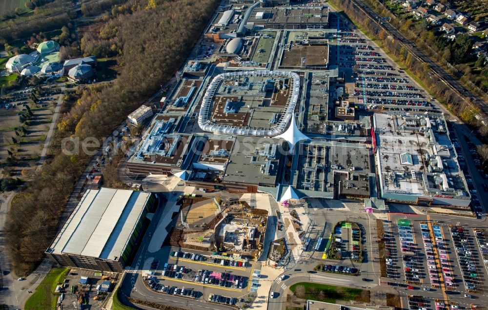 Bochum from the bird's eye view: Building the shopping center Ruhr Park in Bochum in the state North Rhine-Westphalia