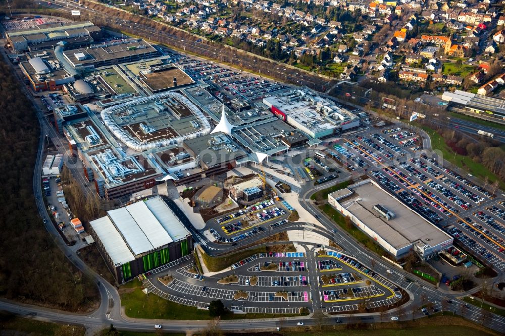 Aerial image Bochum - Building the shopping center Ruhr Park in Bochum in the state North Rhine-Westphalia