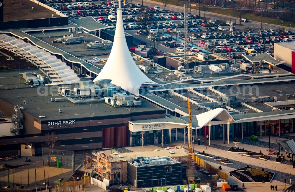 Aerial image Bochum - Building the shopping center Ruhr Park in Bochum in the state North Rhine-Westphalia