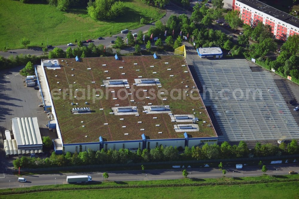 Stahnsdorf from the bird's eye view: Building the shopping center Selgros in Stahnsdorf in the state Brandenburg