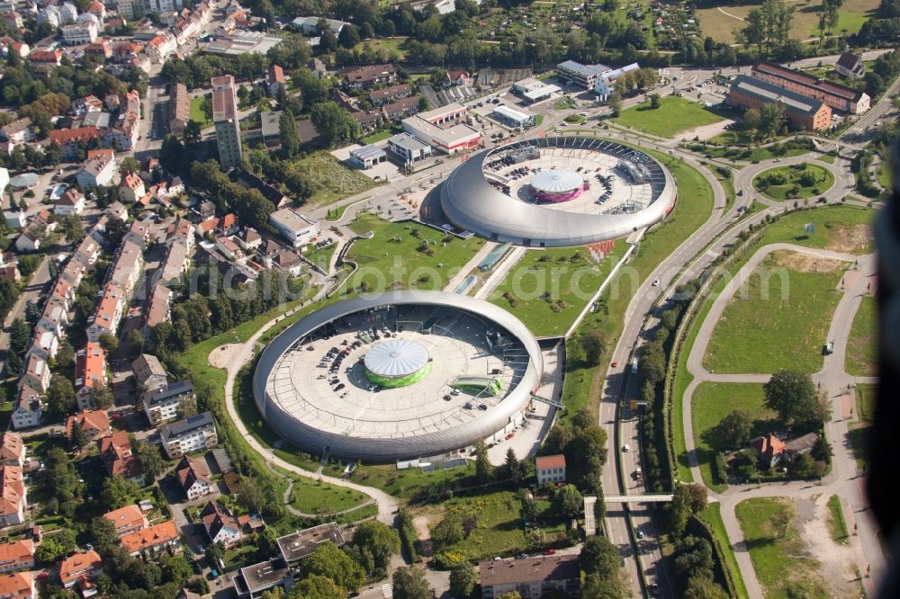 Baden-Baden from above - Building of the shopping center Shopping Cite in Baden-Baden in the state Baden-Wuerttemberg