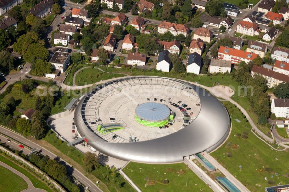 Aerial image Baden-Baden - Building of the shopping center Shopping Cite in Baden-Baden in the state Baden-Wuerttemberg