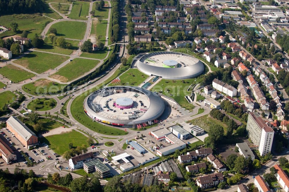 Aerial photograph Baden-Baden - Building of the shopping center Shopping Cite in Baden-Baden in the state Baden-Wuerttemberg