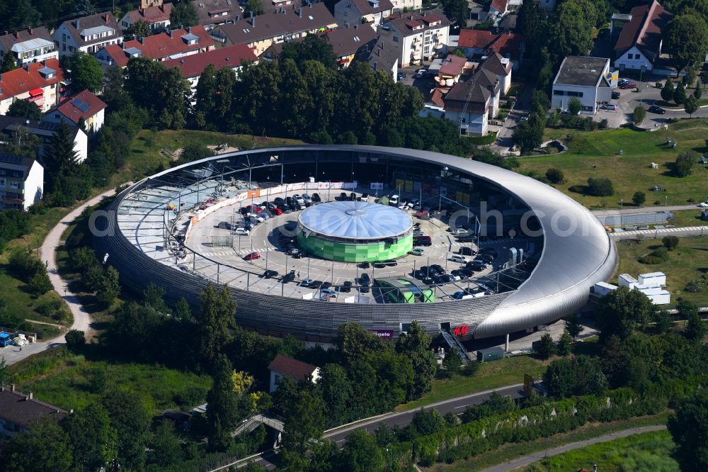 Aerial image Baden-Baden - Building of the shopping center Shopping Cite in Baden-Baden in the state Baden-Wuerttemberg