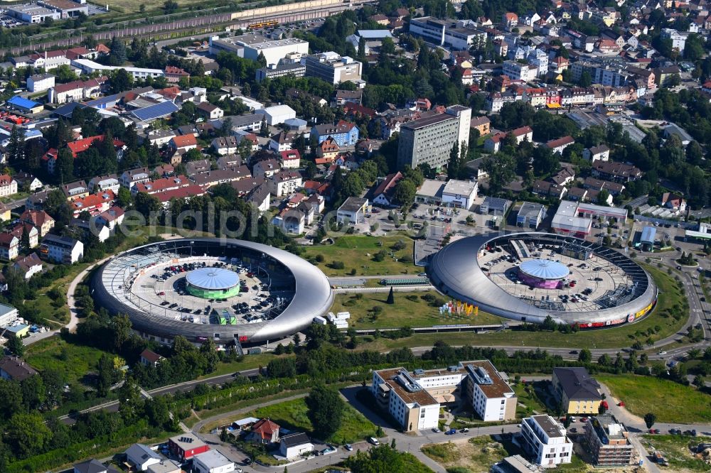 Baden-Baden from above - Building of the shopping center Shopping Cite in Baden-Baden in the state Baden-Wuerttemberg