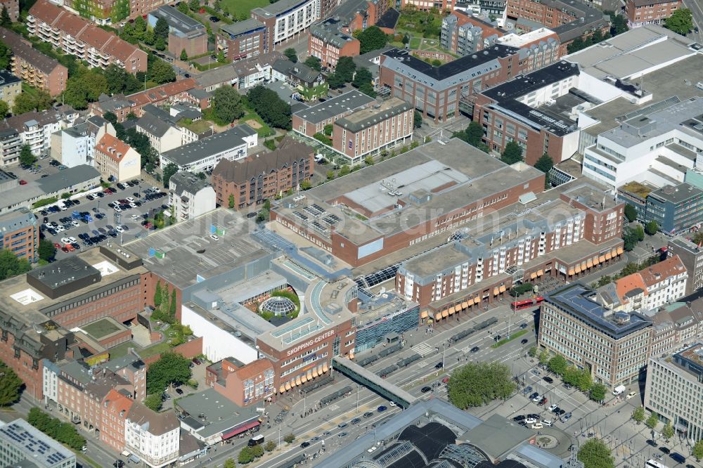 Aerial image Kiel - Building of the shopping center Sophienhof of ECE in Kiel in the state Schleswig-Holstein