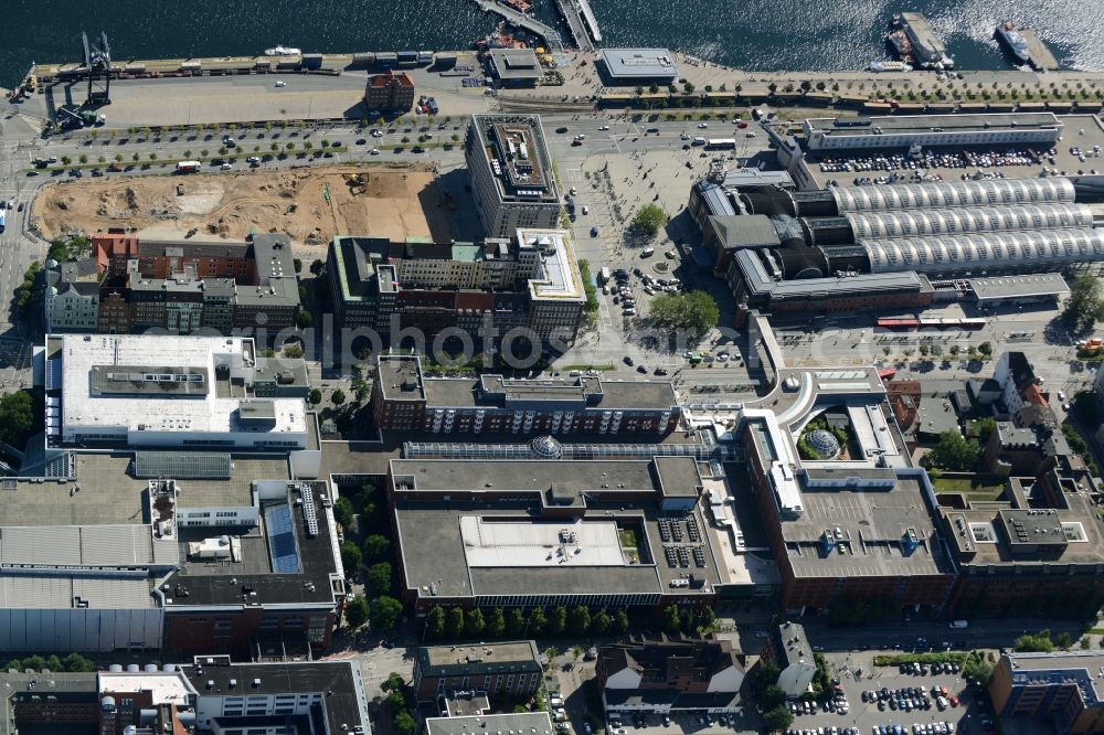 Kiel from above - Building of the shopping center Sophienhof of ECE in Kiel in the state Schleswig-Holstein