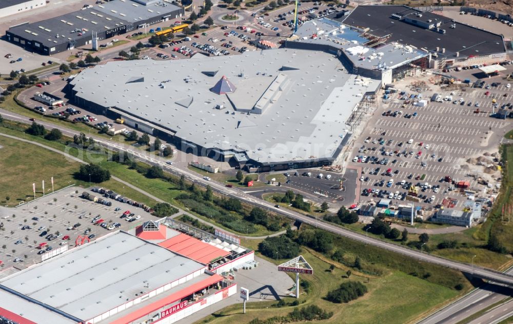 Aerial photograph Löddeköpinge - Building of the shopping center Stadium Center Syd in Loeddekoepinge in Sweden