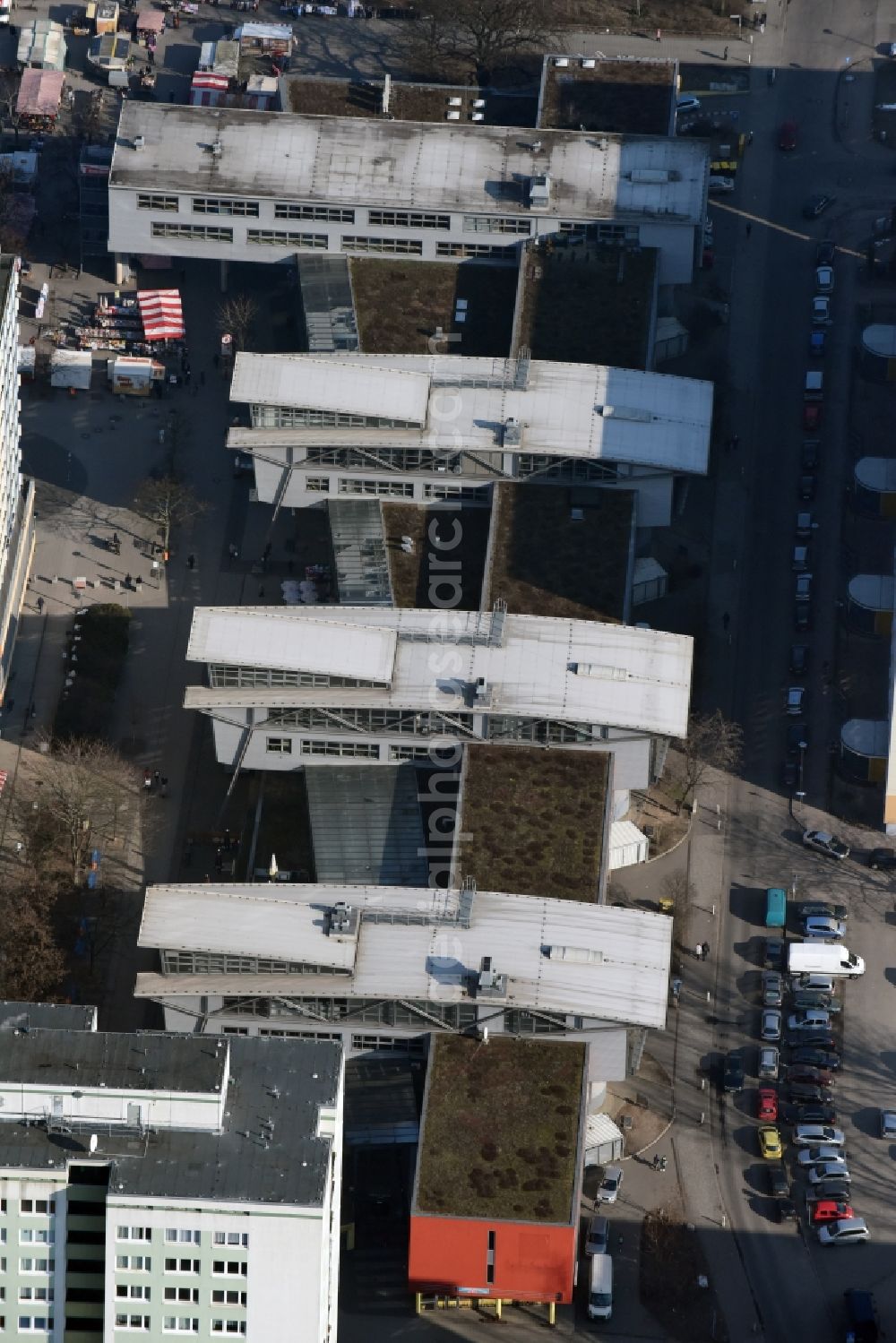 Aerial photograph Berlin - Building of the shopping center TierparkCenter Berlin in the district Lichtenberg in Berlin