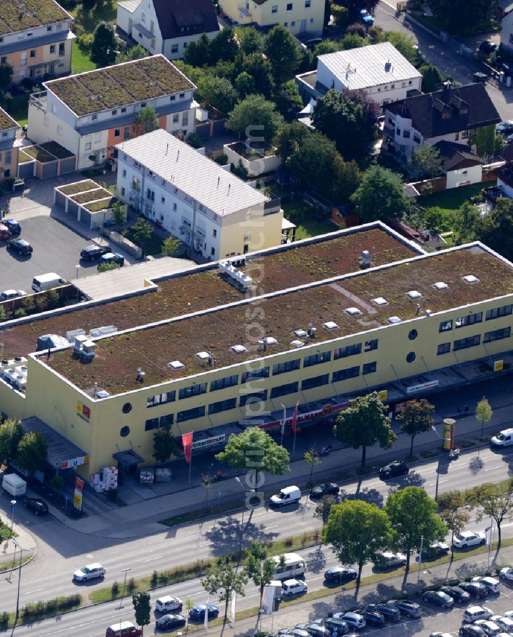 Aerial image München - Building of the shopping center at the Wasserburger Landstrasse in Munich in the state Bavaria