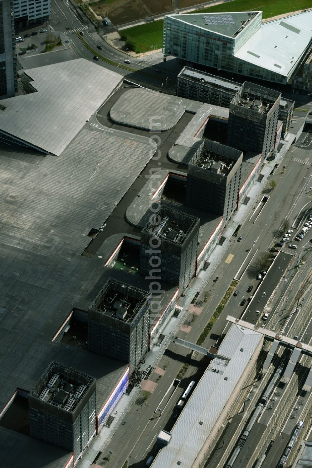 Aerial image Lille - Building of the shopping center und Wohnkomplex Euralille - Centre Commercial on Avenue Willy Brandt in Lille in Nord-Pas-de-Calais Picardy, France